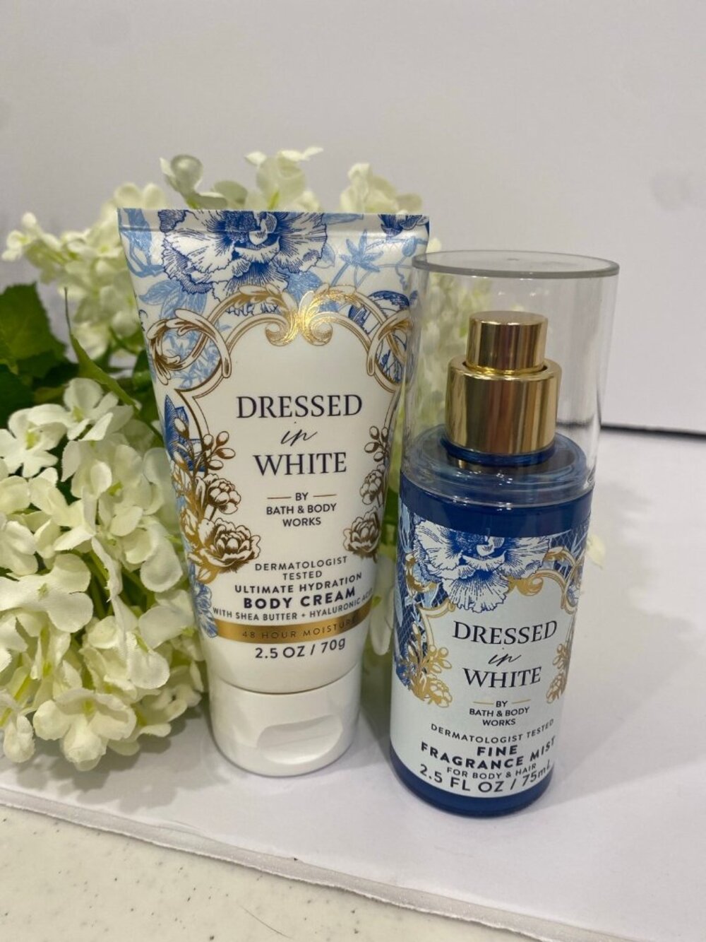 Bath & Body Works “Dressed in White” Mini Travel Size Mist & Body Cream